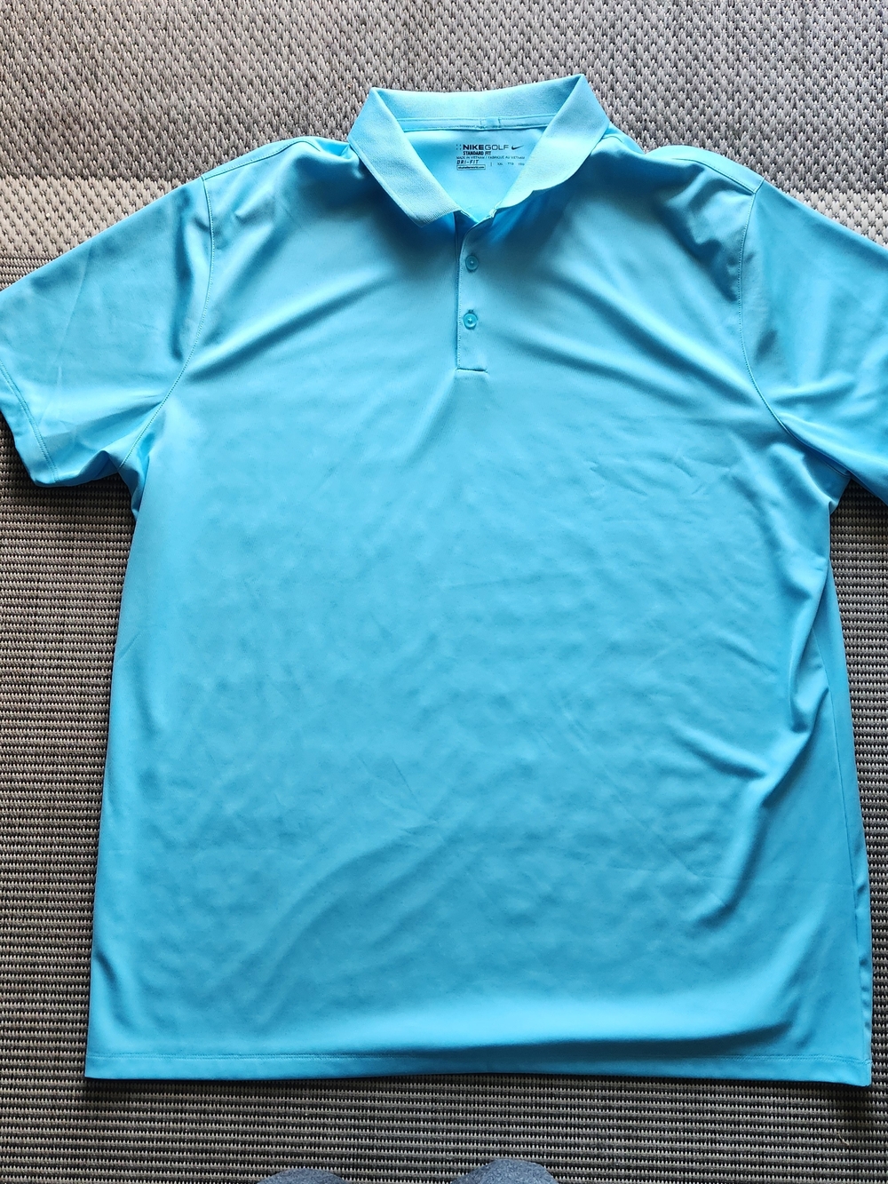 Nike Golf Polo Shirt Mens 2XL XXL Blue Dri-Nike Men’s Aqua Blue Performance Polo